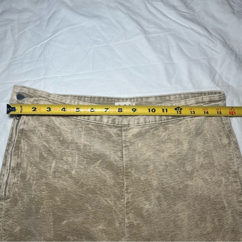 POL Corduroy Flare Pants Women’s Size Large Tan Bleach Wash Anthropologie - Picture 9 of 12